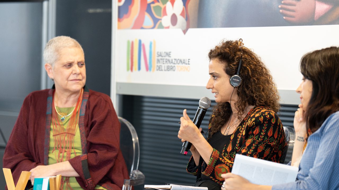 With Ibtisam Azem at the Torino Book Fair (2)